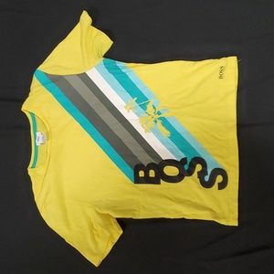 Hugo Boss yellow short sleeve shirt